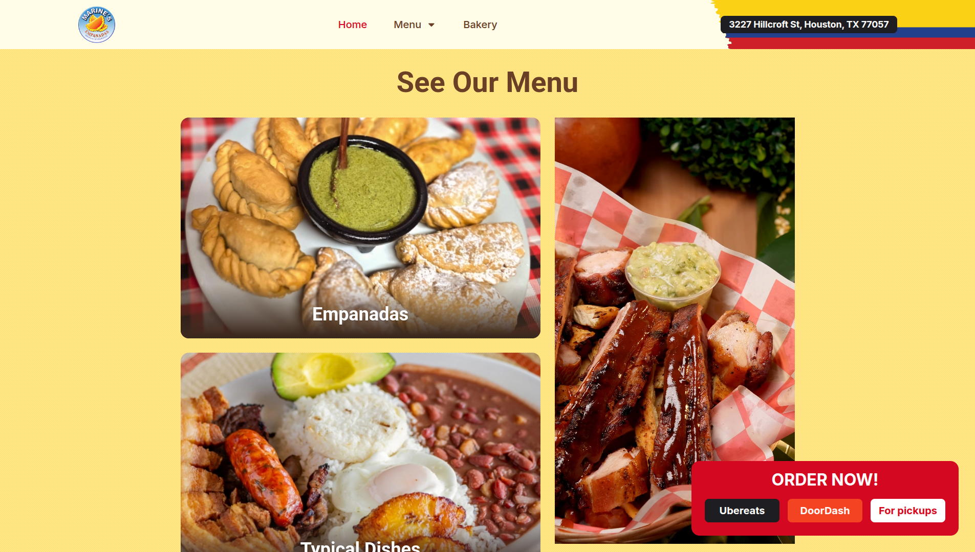 Screenshot of the Marine's landing page in desktop view.